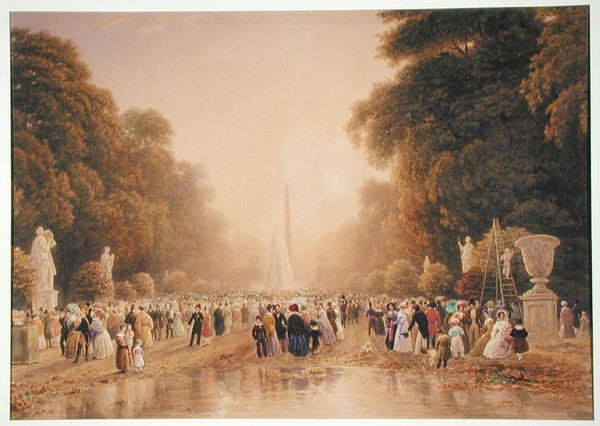 The Tuileries, 1840 körül (wc és gouache papíron) alkotó: William Wyld