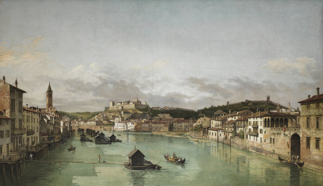 Verona látképe (Bernardo Bellotto nyomán) 1760-70 körül alkotó: William Marlow