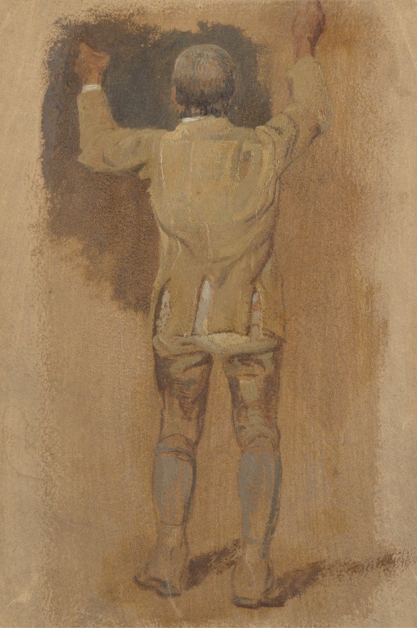 Tanulmány egy vőlegényről, hátulról nézve, 1857 (olaj barna papíron) alkotó: William Havell