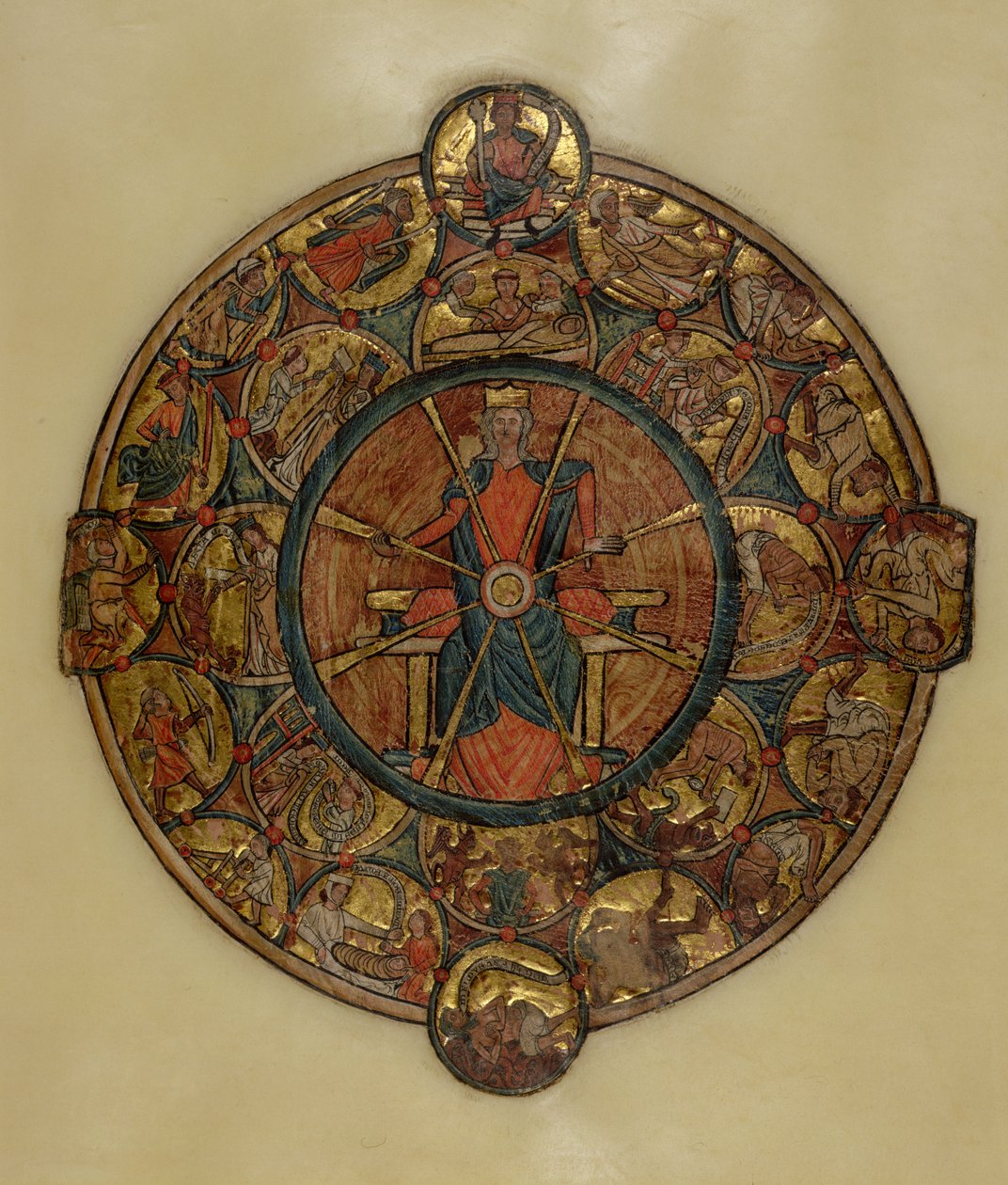 Ms 330.4 A szerencsekerék, 1240 körül alkotó: William de Brailes  