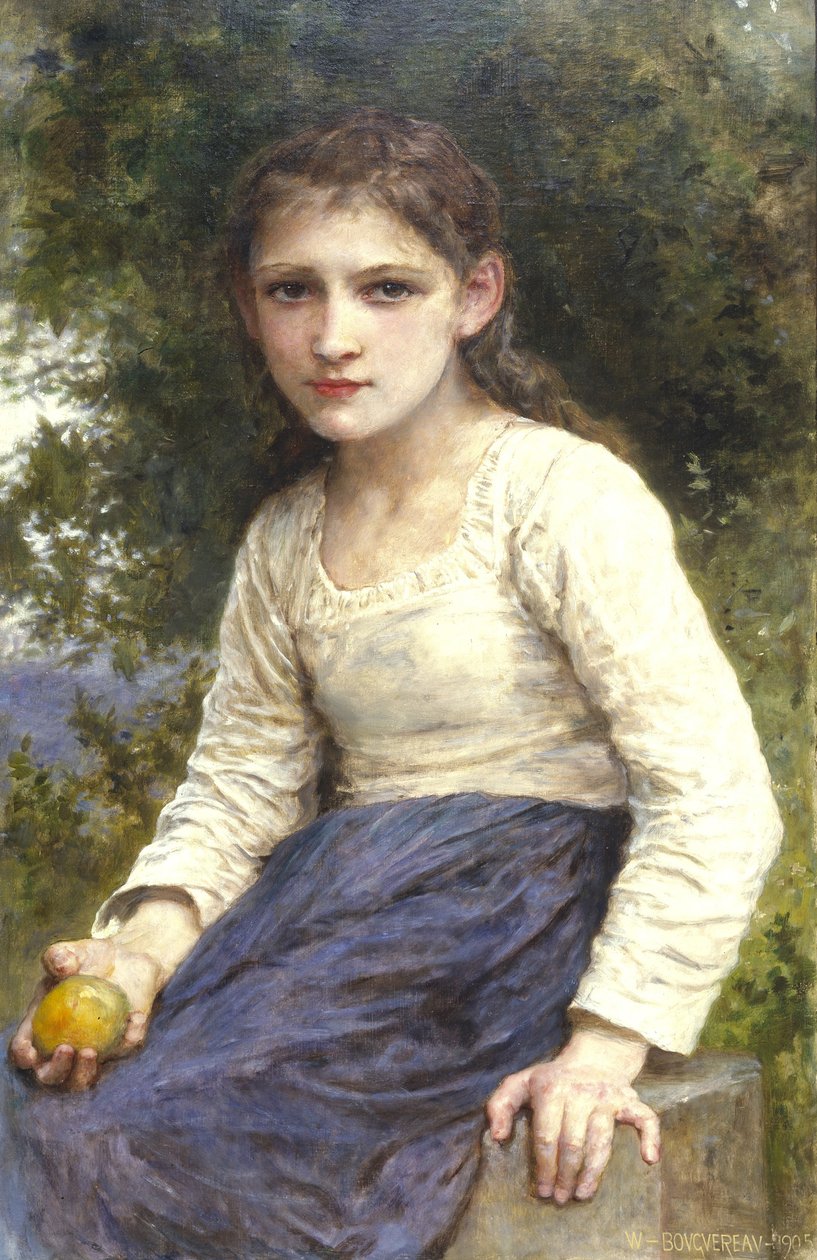 Lány almával, 1905 alkotó: William Adolphe Bouguereau