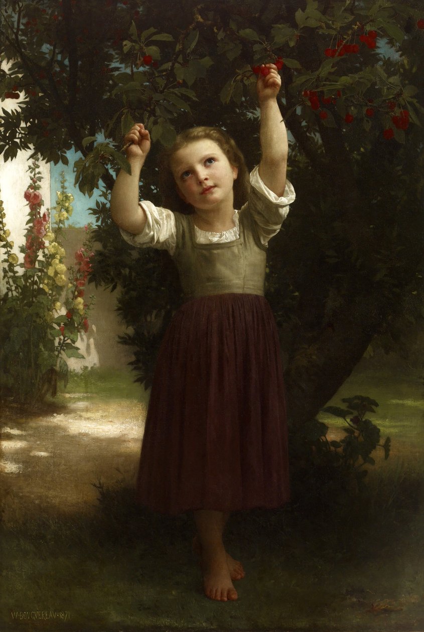 Cseresznyeszedő nő alkotó: William-Adolphe Bouguereau