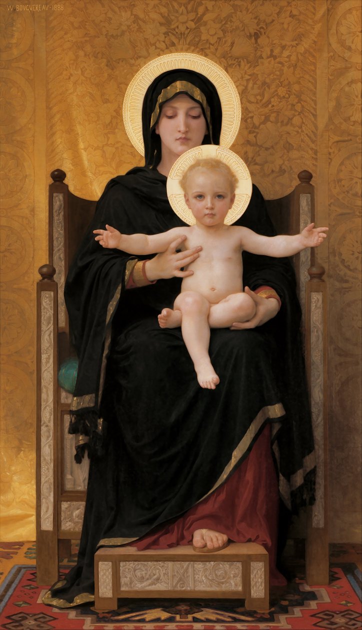 Szűz és gyermeke alkotó: William Adolphe Bouguereau