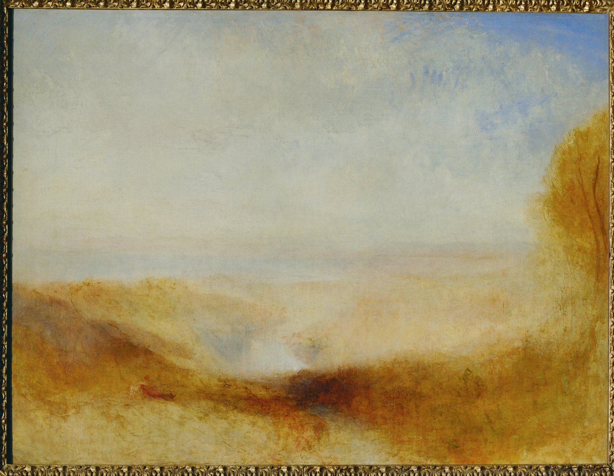 Tájkép egy folyóval és egy öböllel a távolban ... alkotó: William (1789 1862) Turner