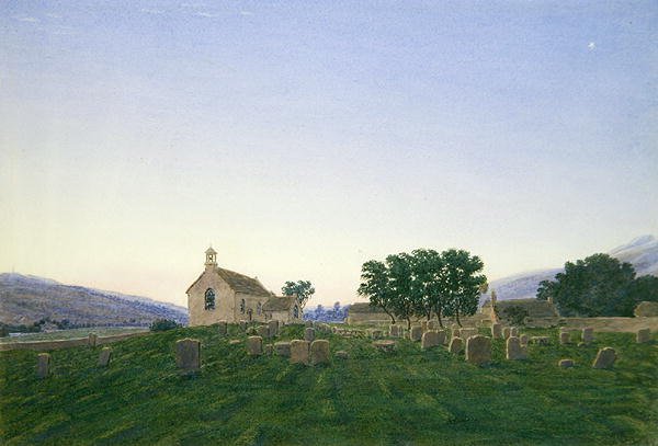 The Dawn, Kirk Newton Church, Northumberland (akvarell és testfesték papíron) alkotó: Joseph Mallord William Turner
