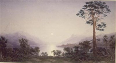 A hegyvidékiek temetője (akvarell) alkotó: Joseph Mallord William Turner