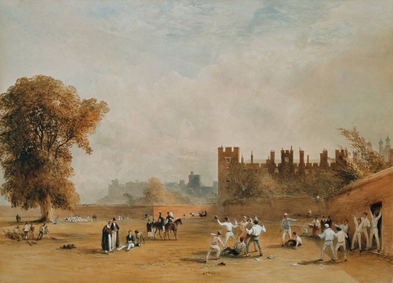 The Wall Game, Good Calx félénk gól. 1835 körül (akvarell) alkotó: William  Evans