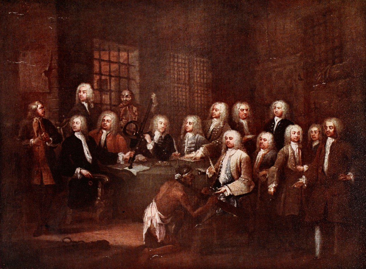 Az alsóház bizottsága a Flotta börtönben alkotó: William (after) Hogarth