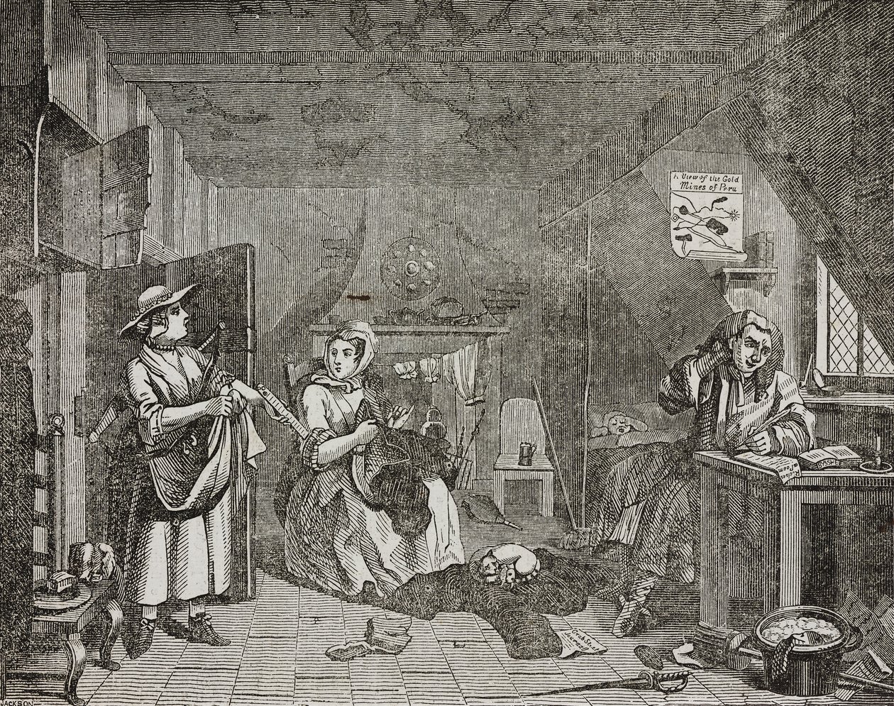 Szomorú költő, William Hogarth festménye után alkotó: William (after) Hogarth