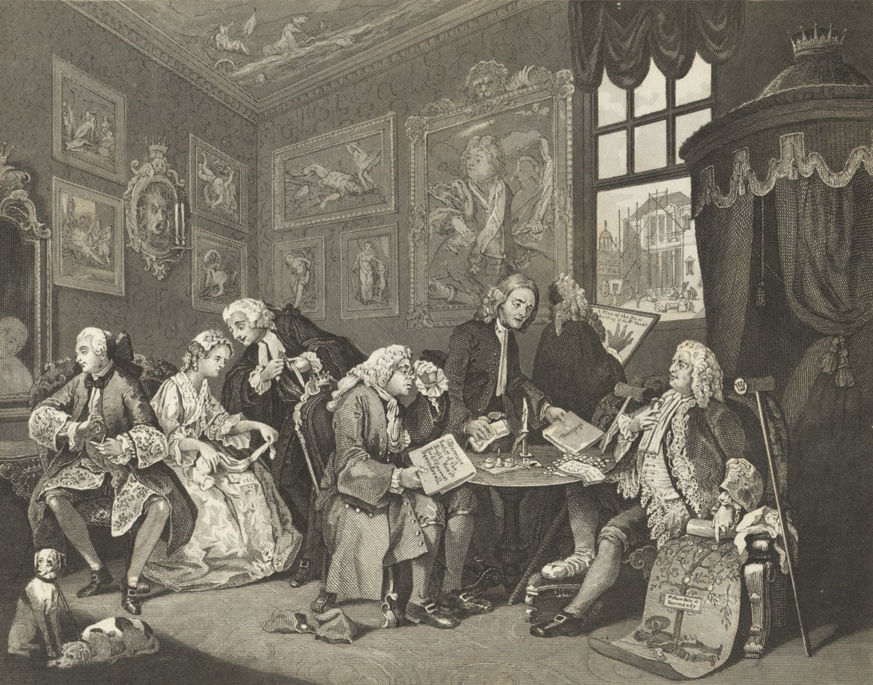 Házasság a la Mode-ban alkotó: William (after) Hogarth
