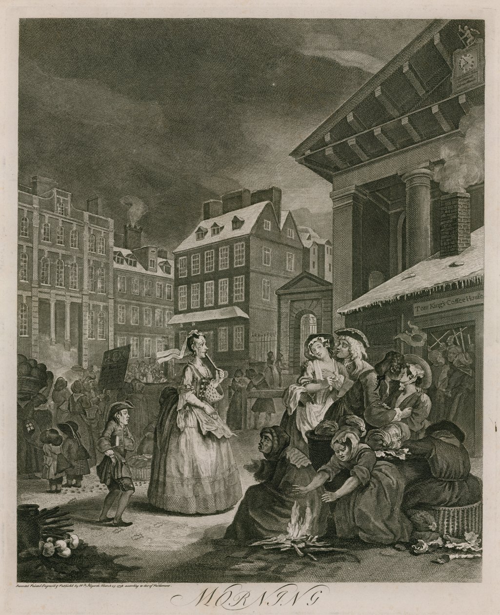 Reggel (metszet) alkotó: William (after) Hogarth
