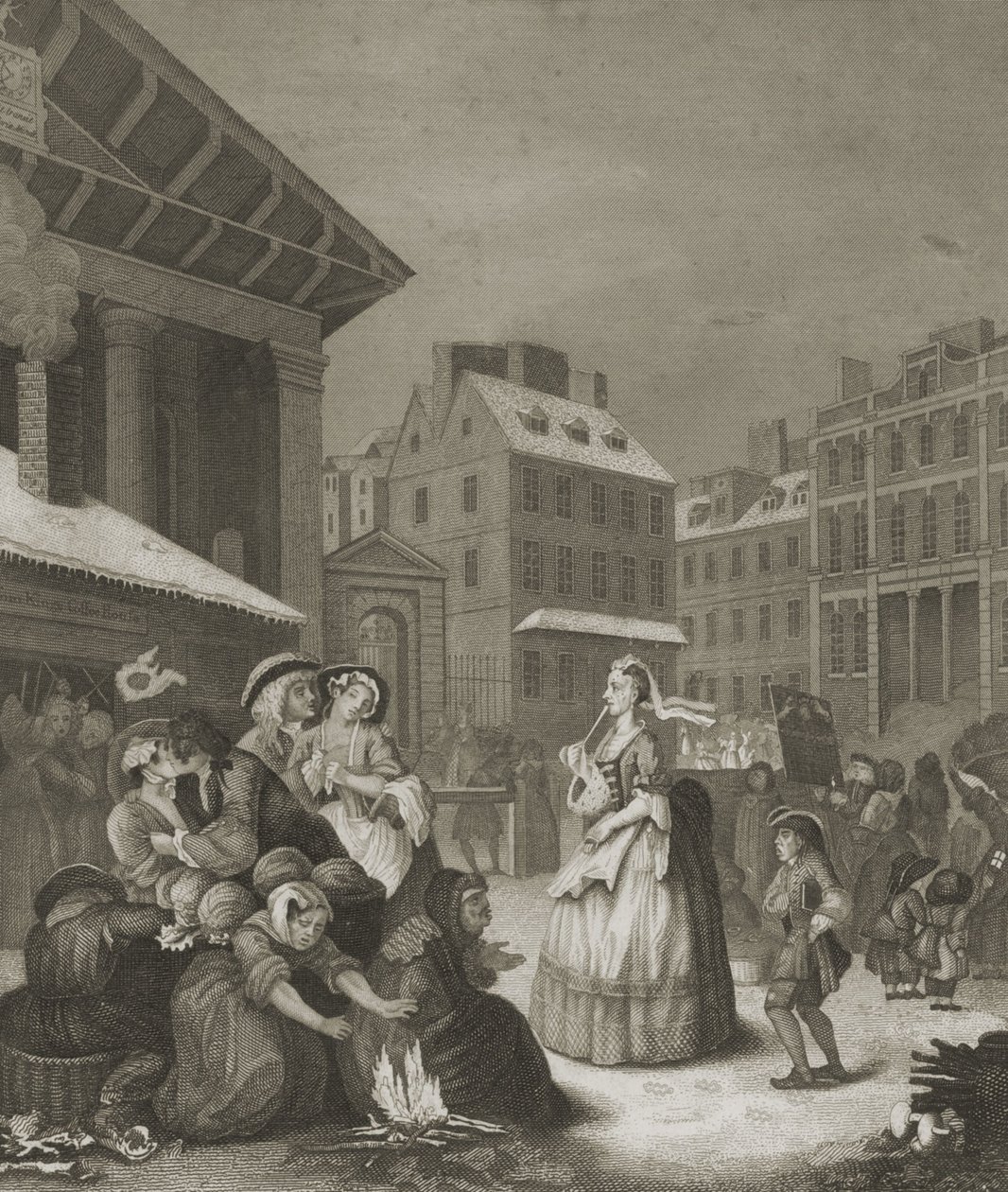 Reggel - London utcái alkotó: William (after) Hogarth