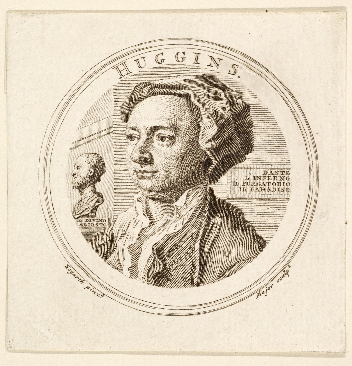 William Huggins portréja, kocsma. 1760 (metszet) alkotó: William (after) Hogarth