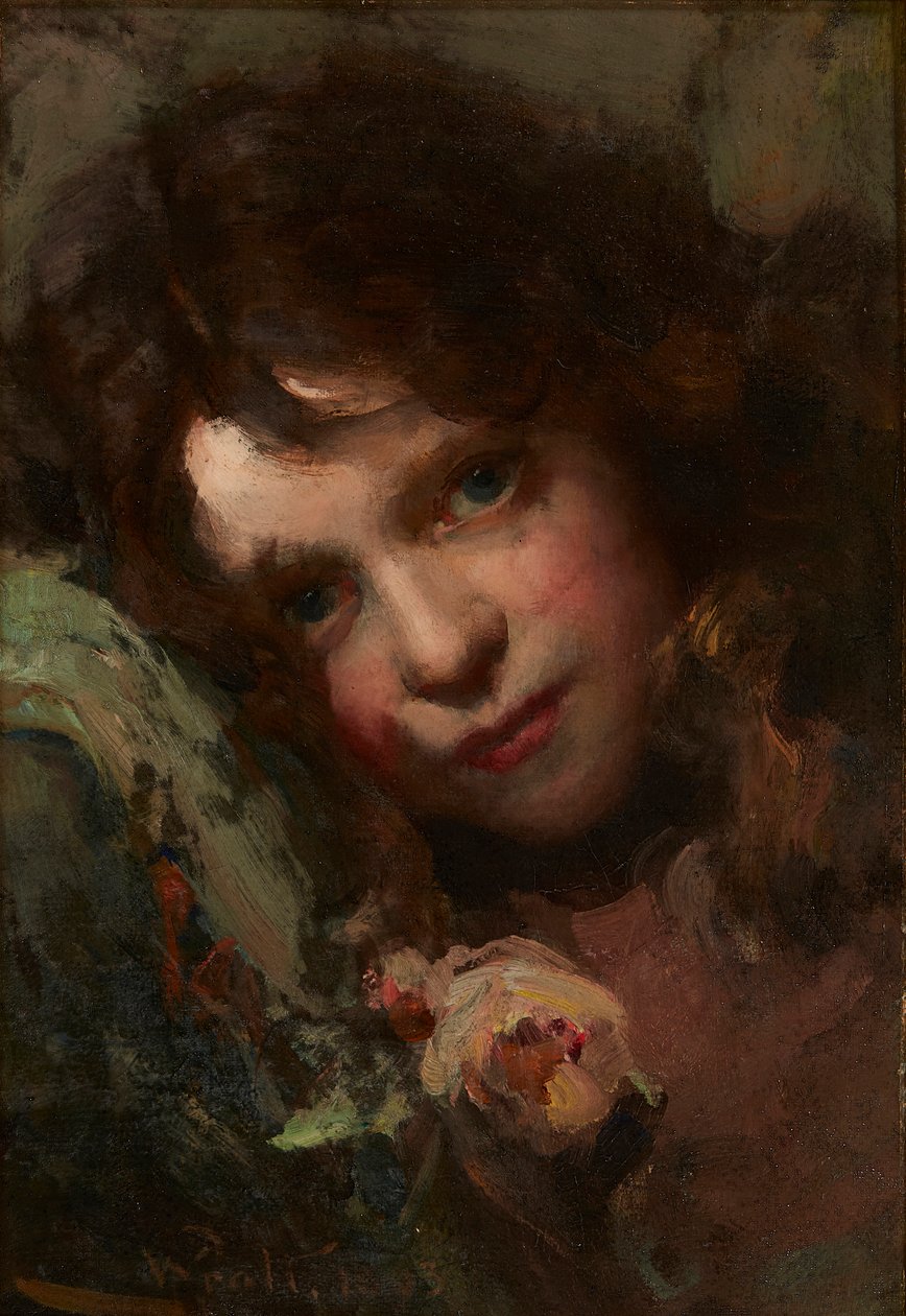 Tanulmány egy fejről (olaj, vászon) alkotó: William A. Pratt