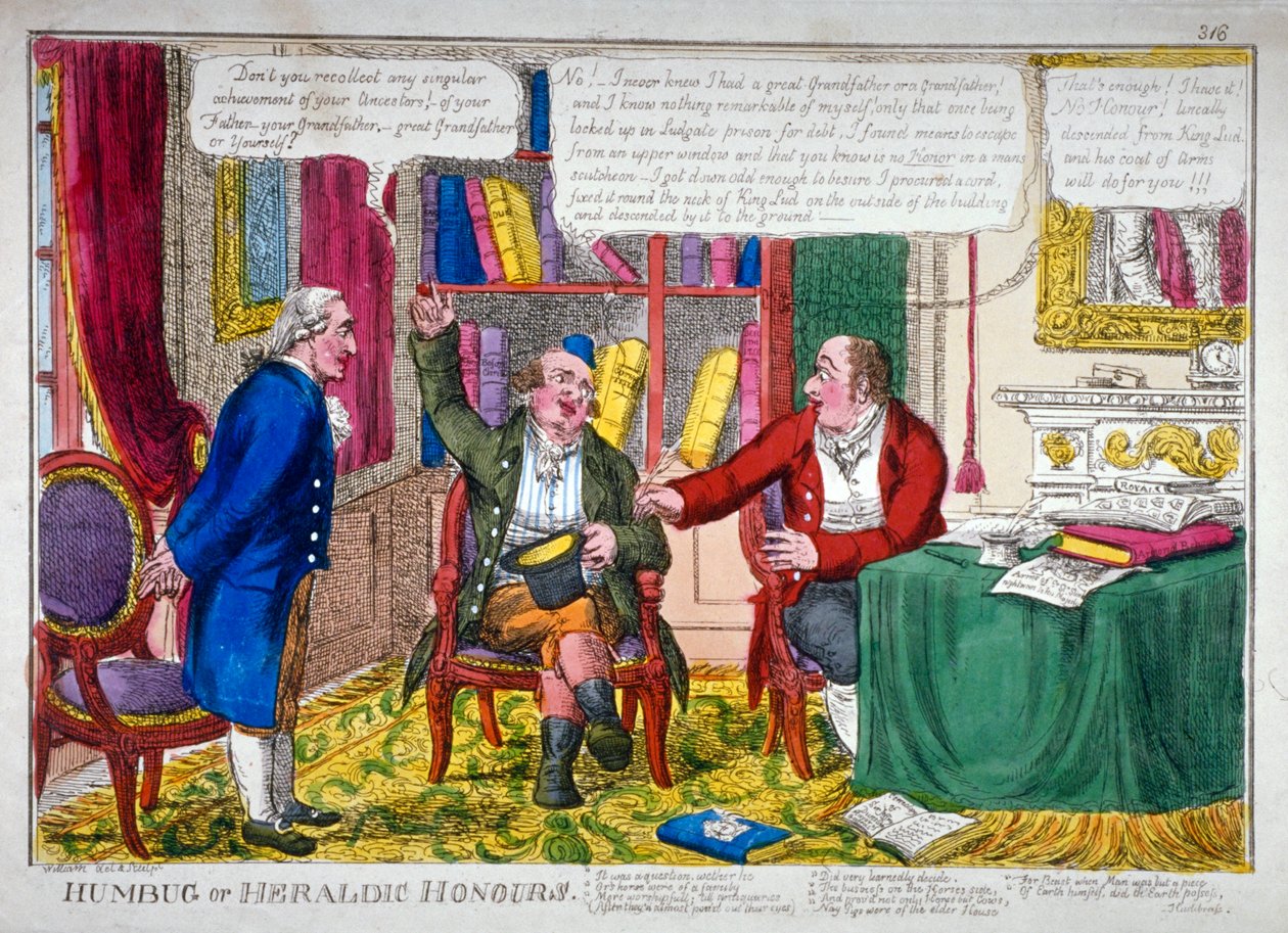 „Humbug vagy heraldikai kitüntetések”, c1790. alkotó: William Abraham