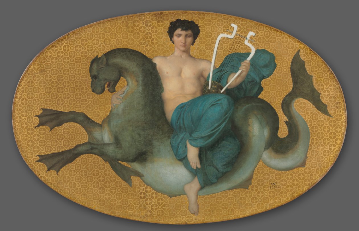 Arion tengeri lovon, 1855. alkotó: William Adolphe Bouguereau