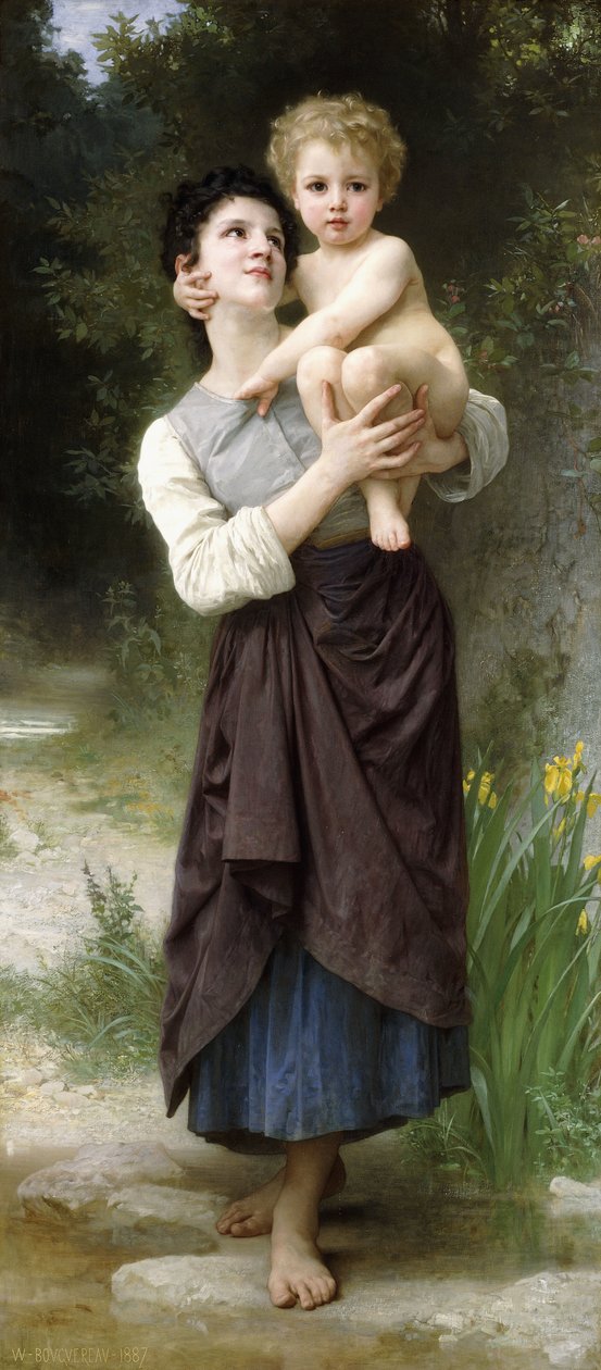 Testvér és nővér, 1887 alkotó: William Adolphe Bouguereau