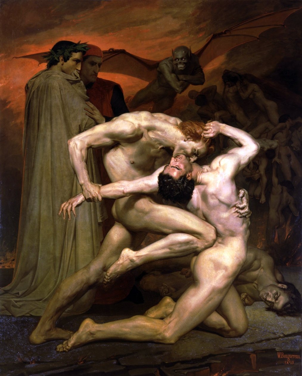 Dante és Virgil a pokolban alkotó: William Adolphe Bouguereau