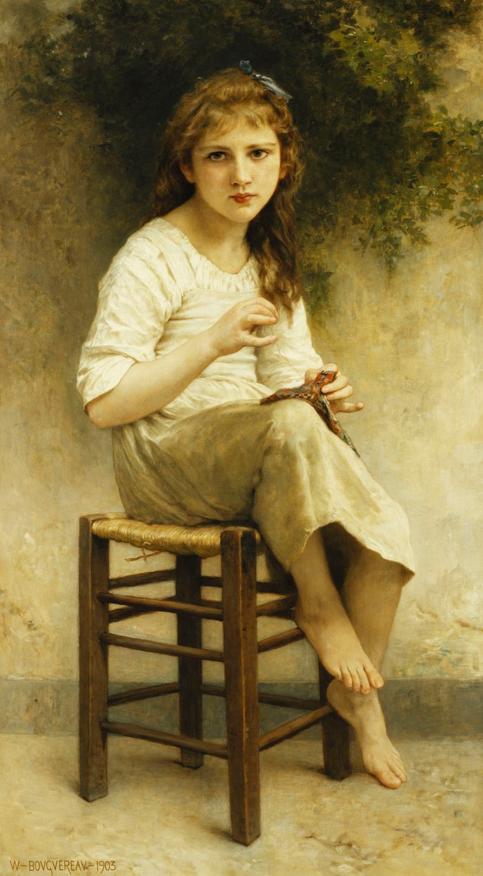 Tétlen gondolatok alkotó: William Adolphe Bouguereau