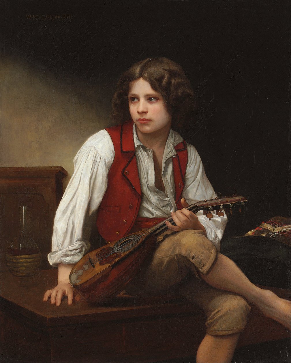 Olasz mandolinnal, 1870 alkotó: William Adolphe Bouguereau