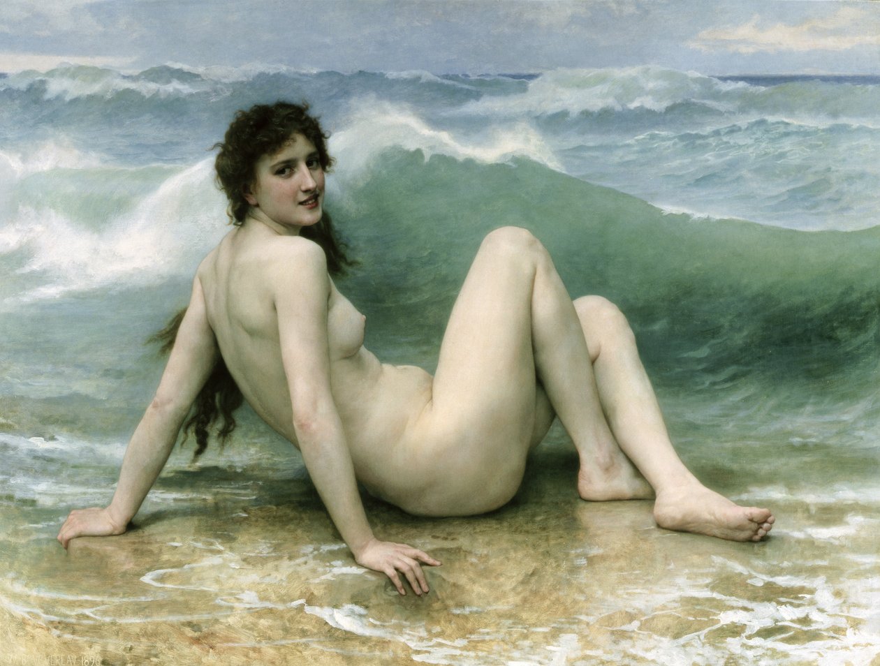 A hullám, 1896 alkotó: William Adolphe Bouguereau