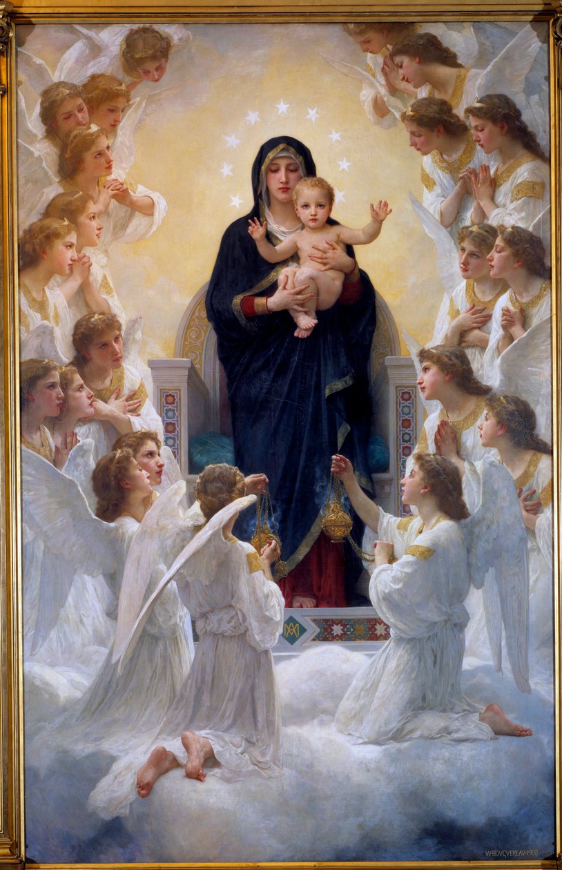 A Szűz angyalokkal, William Adolphe Bouguereau (1825-1905) 1900 alkotó: William Adolphe Bouguereau