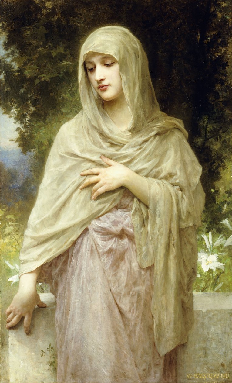 Meditáció, 1902 alkotó: William Adolphe Bouguereau