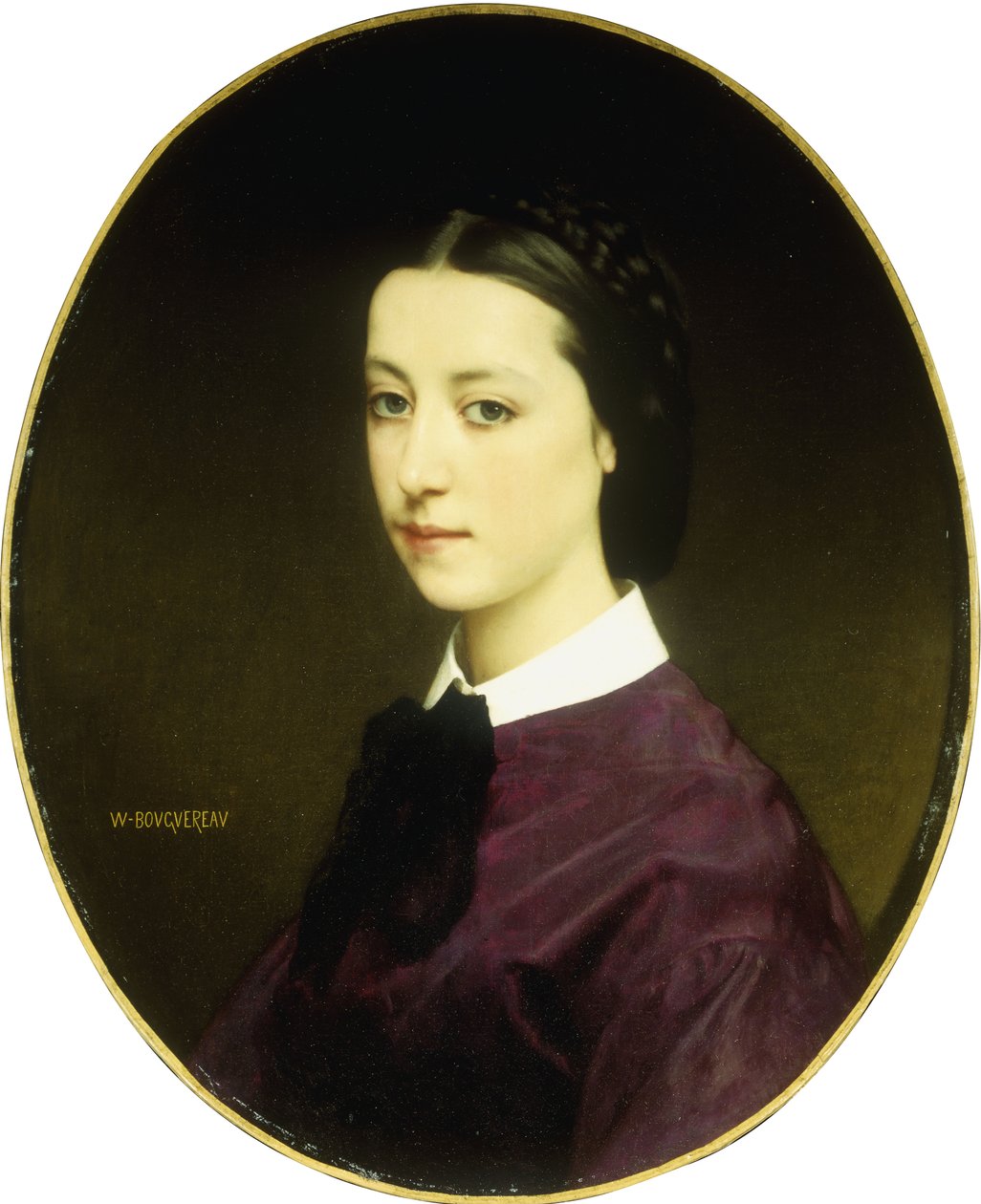 Egy fiatal hölgy portréja alkotó: William Adolphe Bouguereau