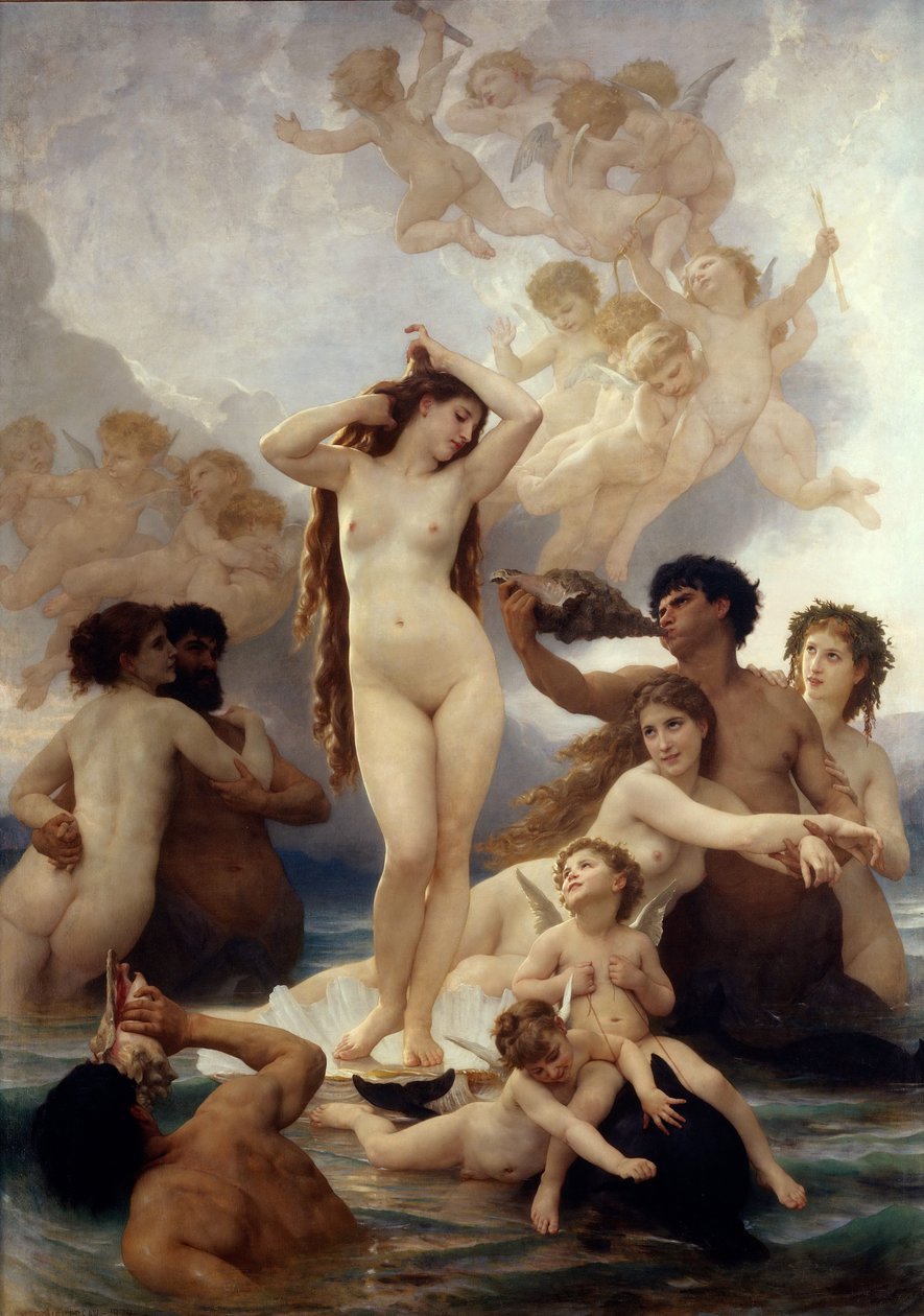 Vénusz születése alkotó: William Adolphe Bouguereau