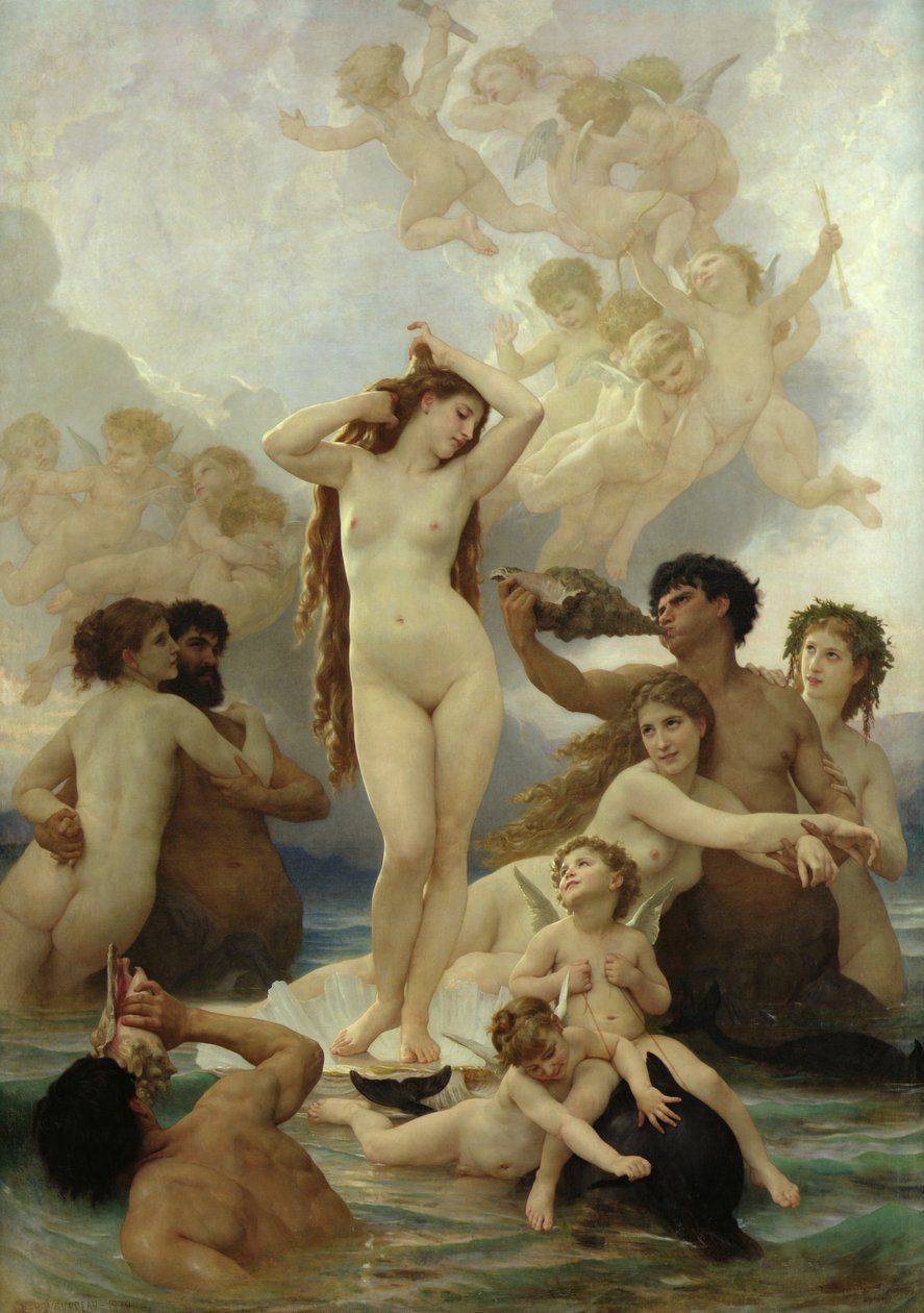 Vénusz születése alkotó: William Adolphe Bouguereau