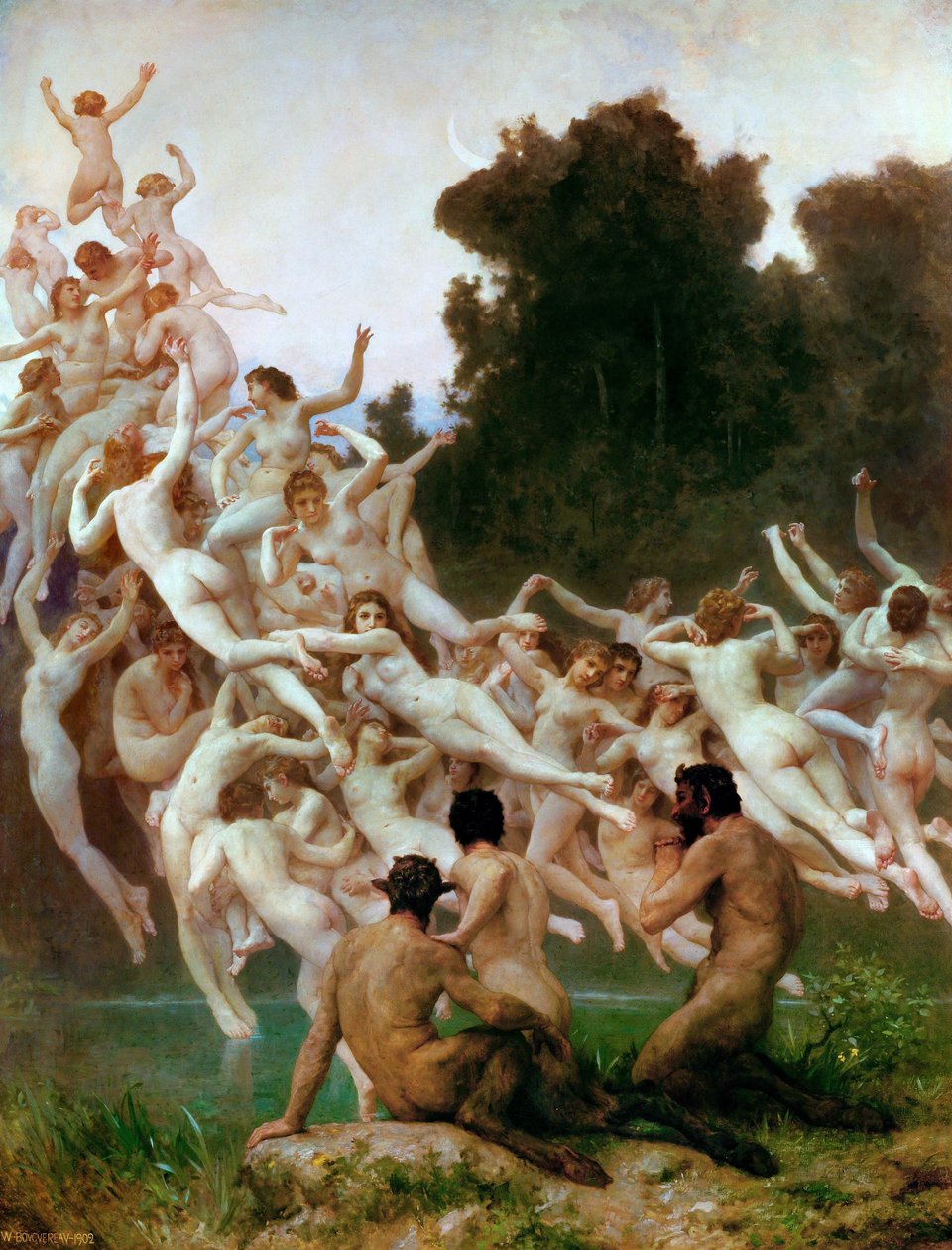 Az Oreads Les Oréades alkotó: William Adolphe Bouguereau