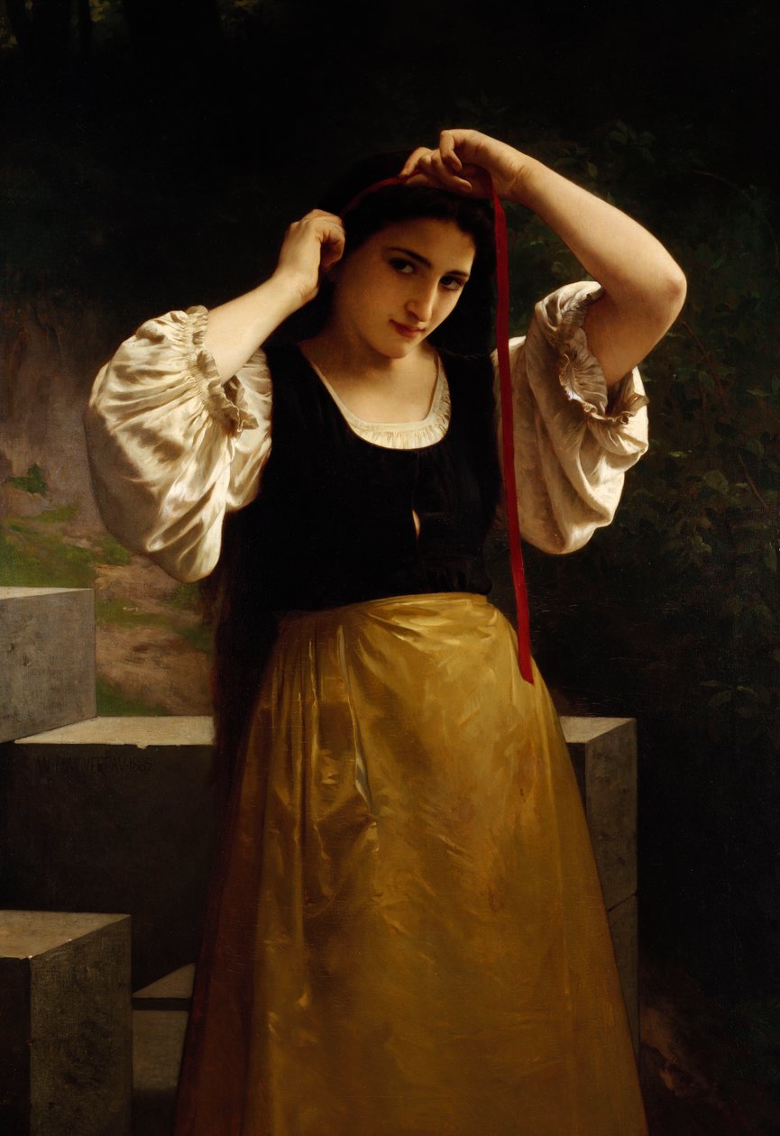 A vörös szalag, 1869 alkotó: William Adolphe Bouguereau