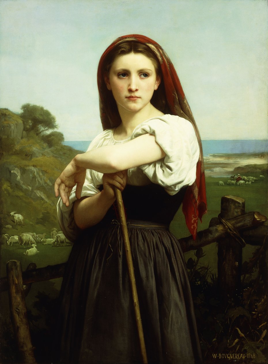 Fiatal Pásztorlány; Jeune Bergere, 1868 alkotó: William Adolphe Bouguereau
