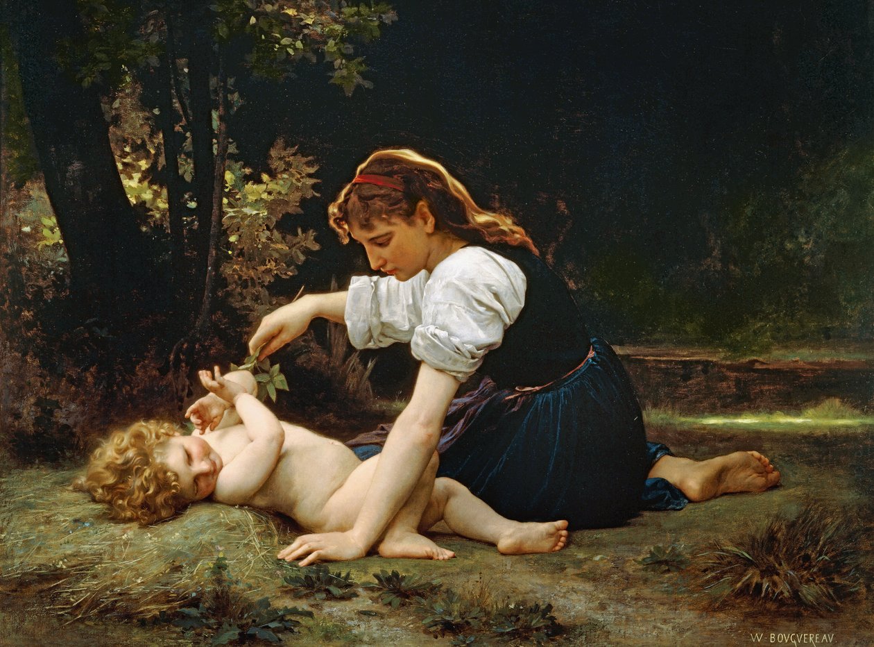 Fiatal nő és gyermek, 1881 alkotó: William Adolphe Bouguereau