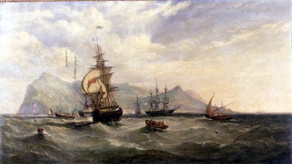Outward Bound – Funchal Roads belépés, Madeira alkotó: William Adolphus Knell