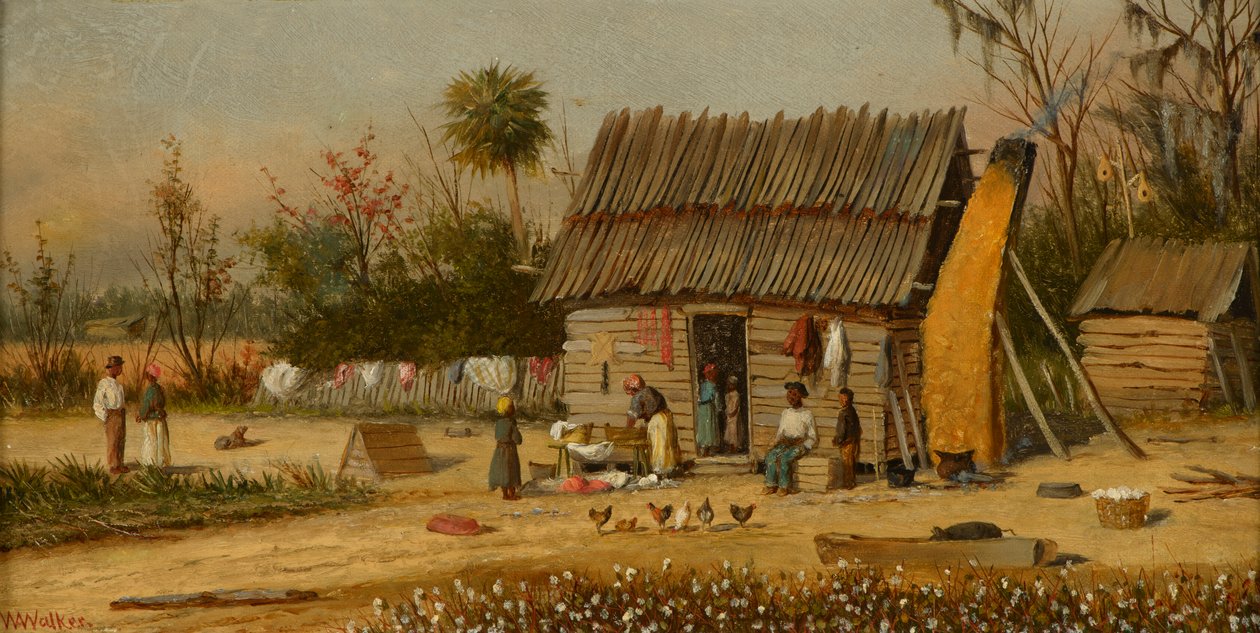 Wash Day, 1890 körül (olaj az akadémiai táblán) alkotó: William Aiken Walker