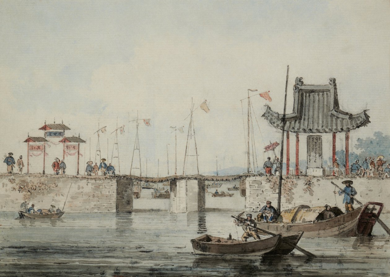 Kínai kikötő jelenet alkotó: William Alexander
