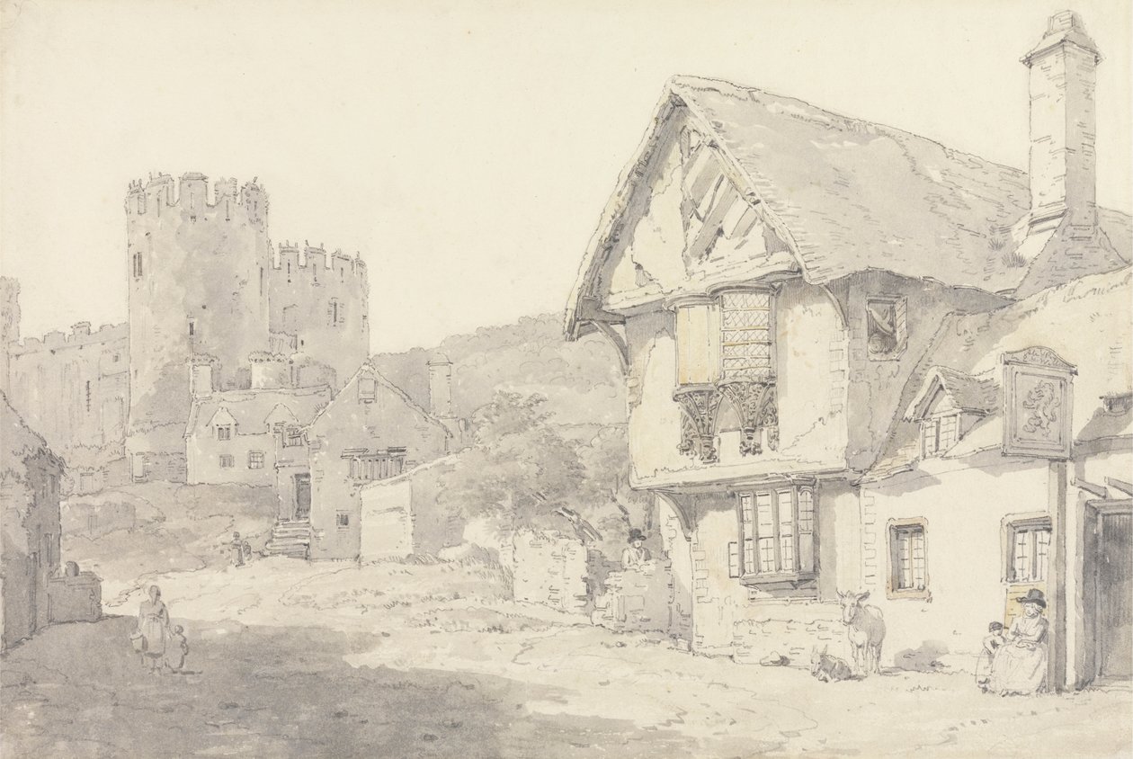 Conway, Észak-Wales: A kastély és az Old College House alkotó: William Alexander