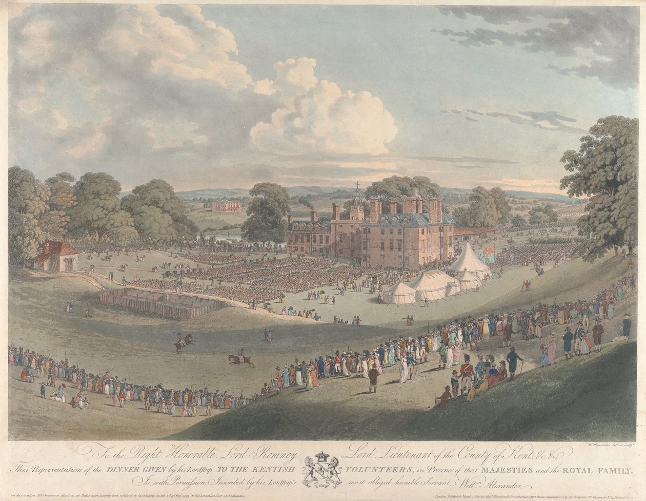 Vacsora a Kentish önkénteseknek (a Mote-ban, Maidstone) alkotó: William Alexander