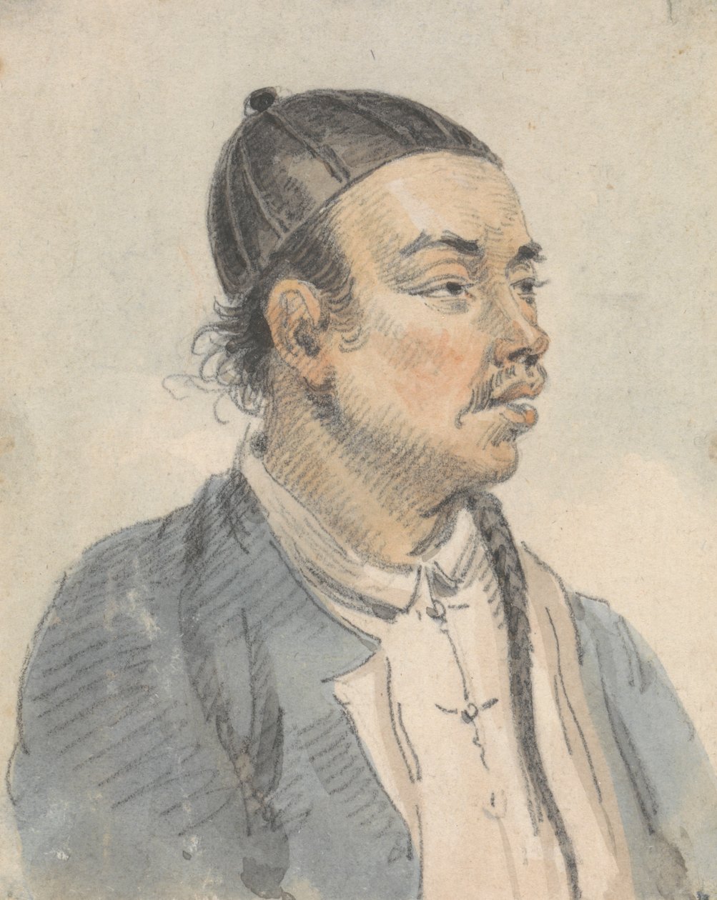 Egy kínai férfi portréja alkotó: William Alexander