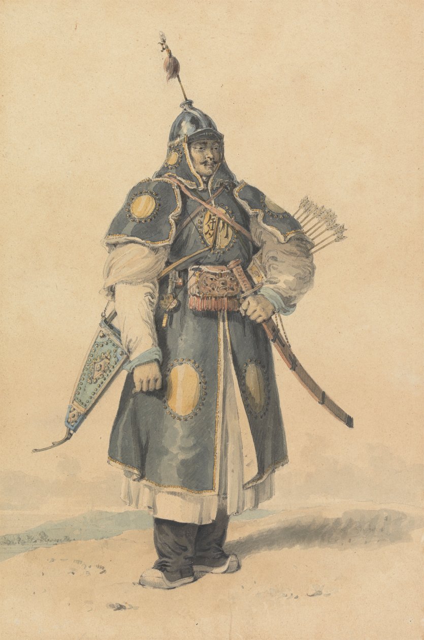 Egy kínai katona portréja alkotó: William Alexander