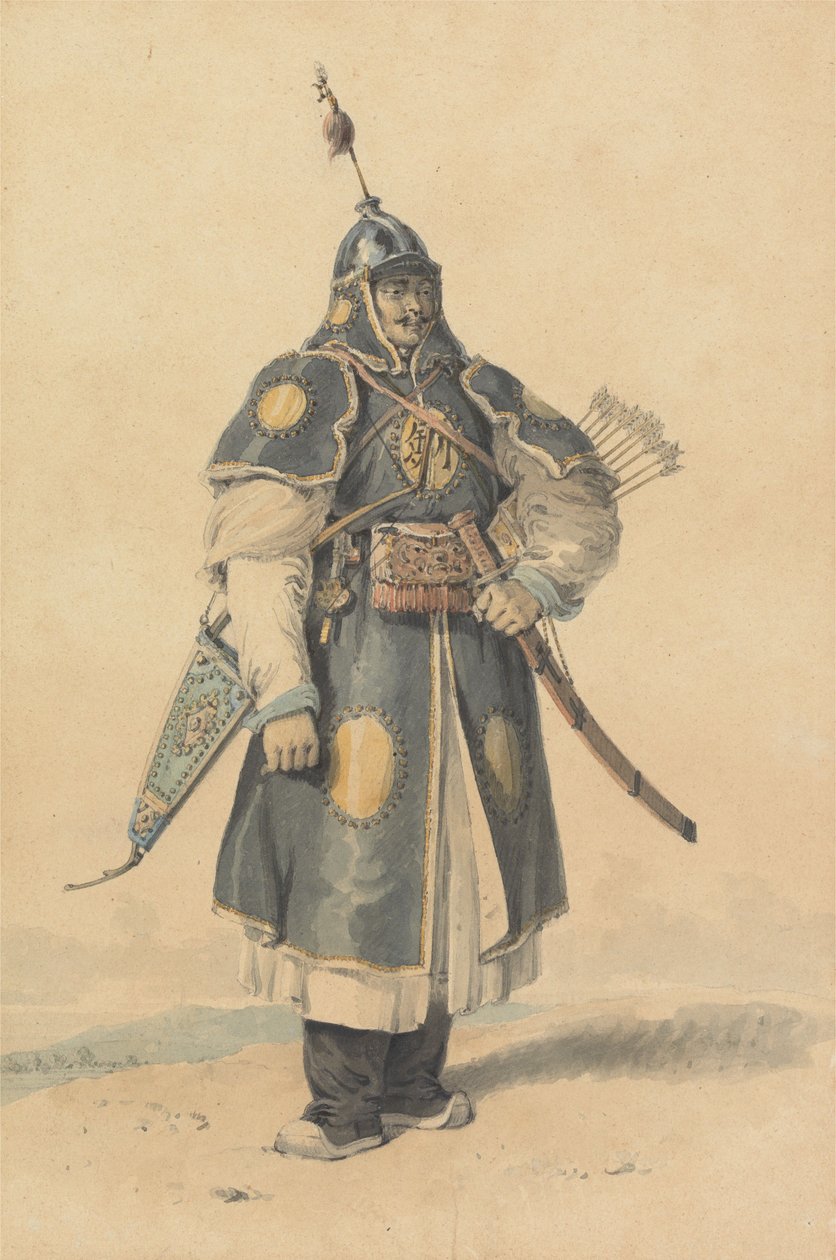 Egy kínai katona portréja alkotó: William Alexander
