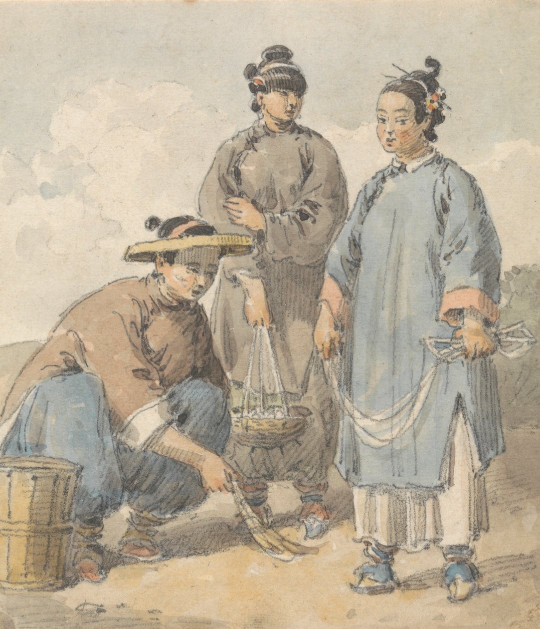 Három kínai nő utcai árus alkotó: William Alexander