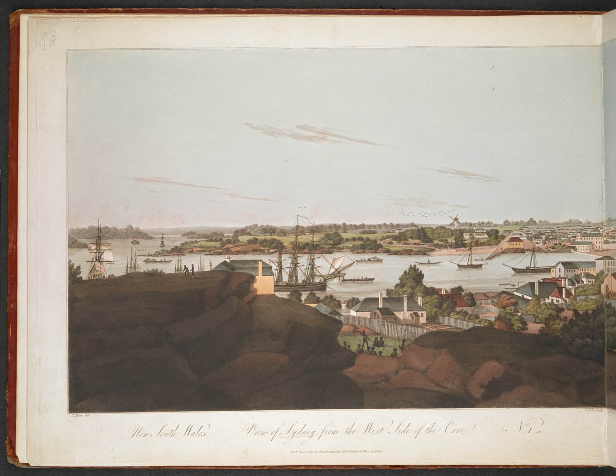 Kilátás Sydney-ből az öböl nyugati oldalára. alkotó: William Alexander