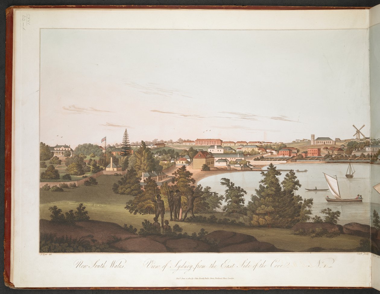 Kilátás Sydneyre az öböl keleti oldaláról. alkotó: William Alexander