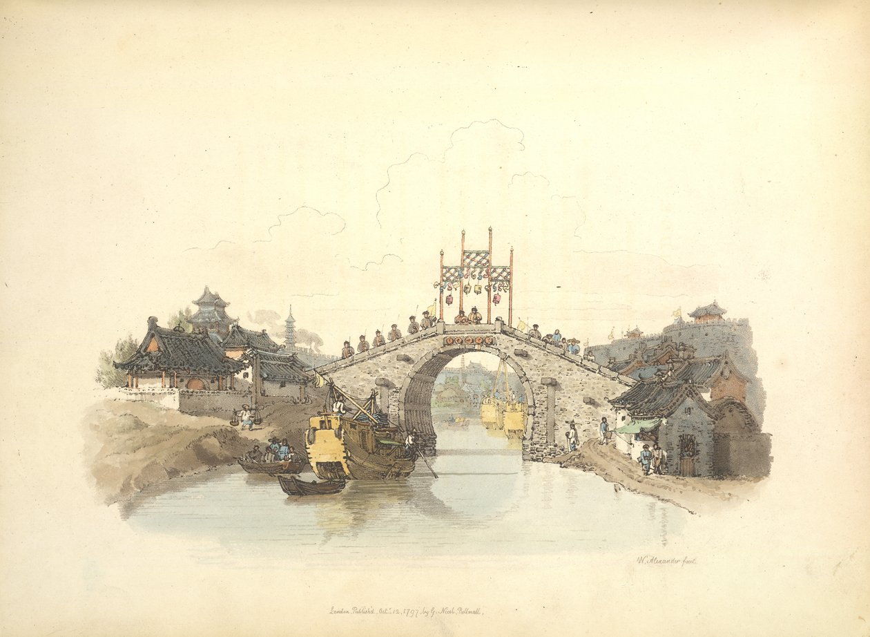 View of a bridge alkotó: William Alexander