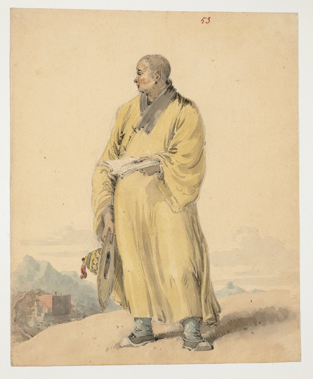 WD 961 f.53, Láma portréja vagy Bonze alkotó: William Alexander
