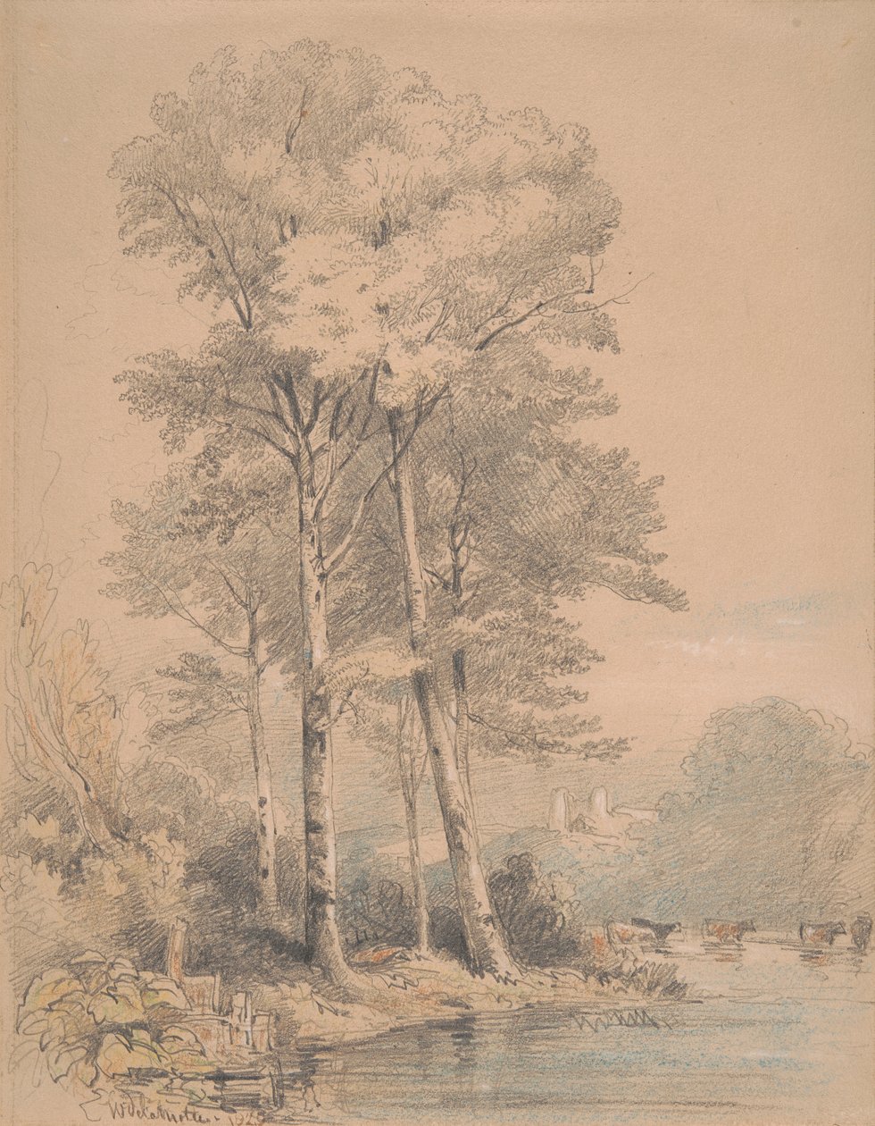 Llandovery kastély, Dél-Wales alkotó: William Alfred Delamotte