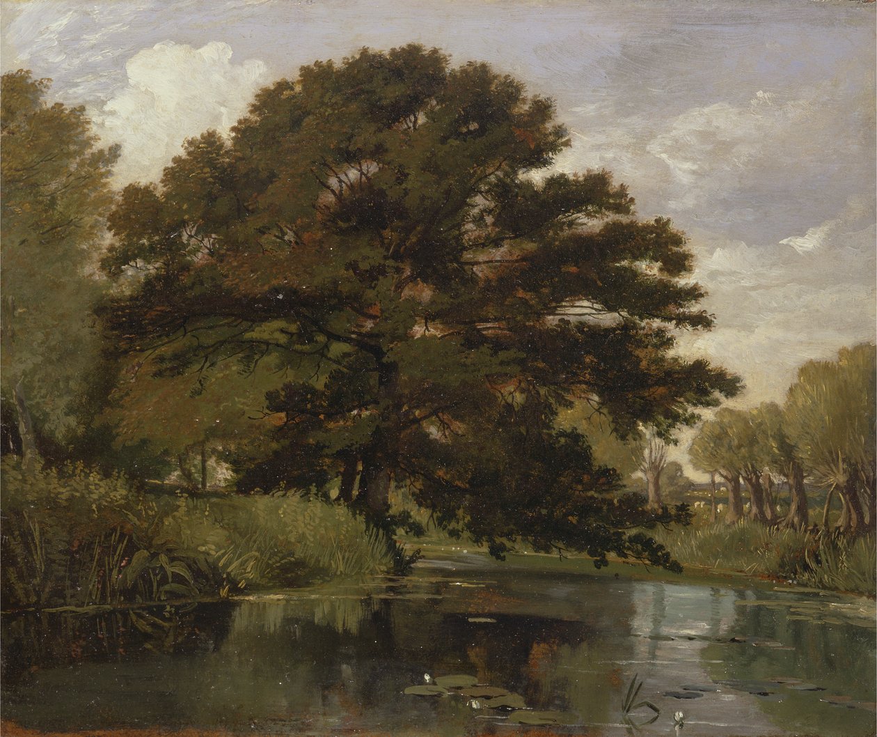 Az Isis-en, Waterperryben, Oxfordshire-ben alkotó: William Alfred Delamotte