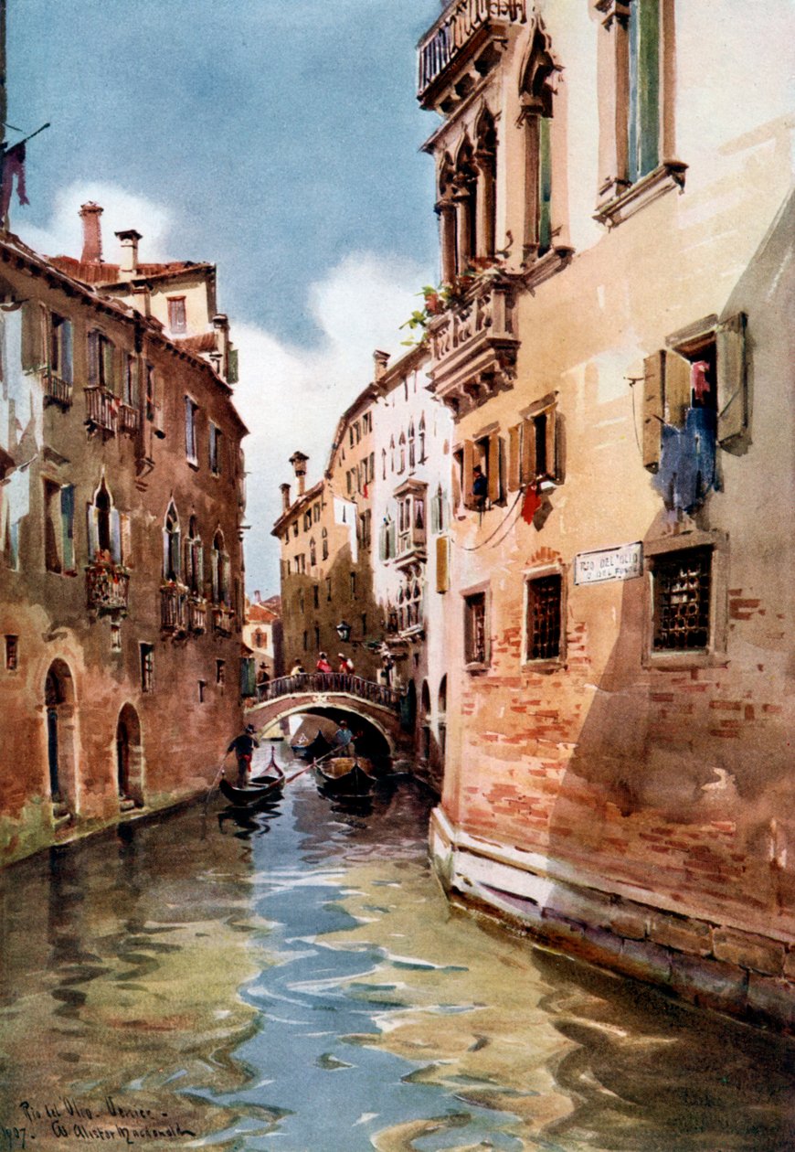 „Rio del Olio”, Velence, Olaszország, 1907 1908-1909. alkotó: William Alister Macdonald